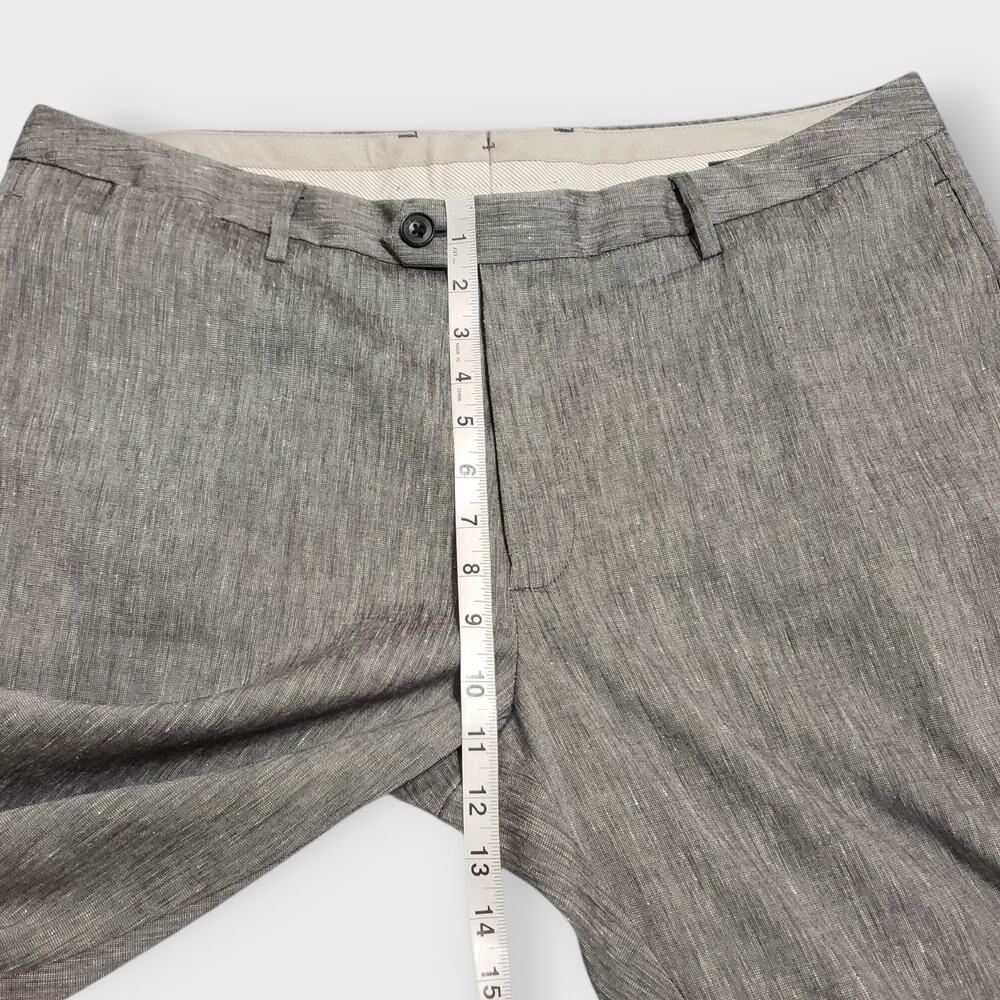 SOLD-Bonobos Mens Linen Blend Slim Trouser Pant Grey Sz 38x32 Preppy Workwear - Picture 12 of 14